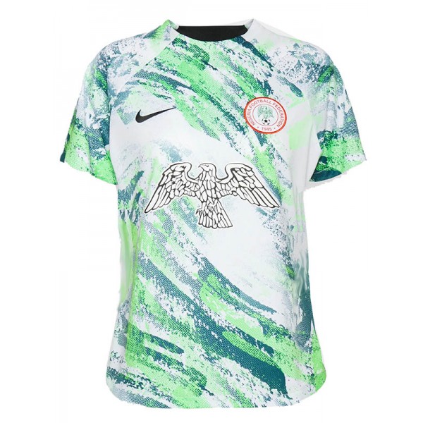 Nigeria pre-match training jersey soccer uniform men's football kit tops sport white green shirt 2023-2024